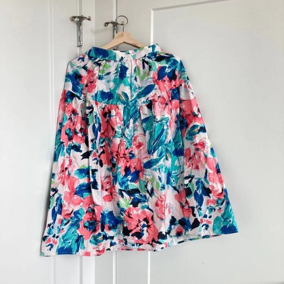 H&M Floral Print Cotton Skirt Midi - Picture 1 of 6